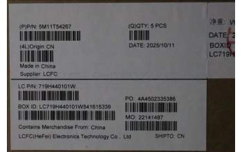 Lenovo 5M11T54267 MECH_ASM BL KB BK HBW SRX