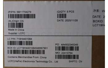 Lenovo 5M11T54279 C-Cover with keyboard, Italian, Black, Backlight, UK