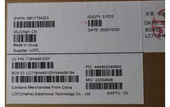 Lenovo 5M11T54323 MECH_ASM BL KB BK SWS SRX