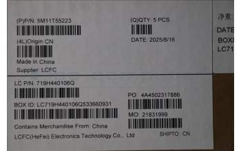 Lenovo 5M11T55223 MECH_ASM BL KB BK SC UKE SRX