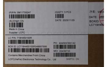 Lenovo 5M11T55247 MECH_ASM BL KB NP BK BUL PMX