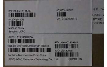 Lenovo 5M11T55257 C-Cover with keyboard, Danish, Black, Backlight, Number Pad, UK