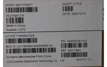 Lenovo 5M11T55277 MECH_ASM BL KB NP BK GRE PMX