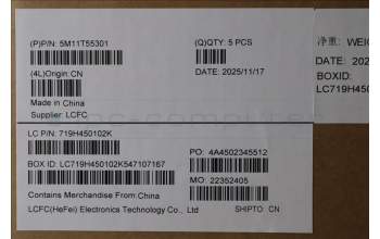 Lenovo 5M11T55301 MECH_ASM BL KB NP BK NOR PMX