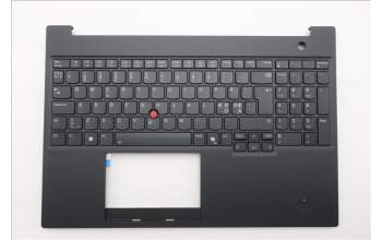 Lenovo 5M11T55305 C-Cover with keyboard, Nordic, Black, Backlight, Number Pad, UK