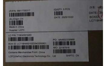 Lenovo 5M11T55317 MECH_ASM BL KB NP BK SPA LTN