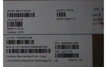 Lenovo 5M11T55379 C-Cover with keyboard, French, Black, Backlight, WWAN, Number Pad, US