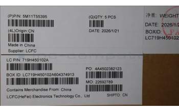 Lenovo 5M11T55395 MECH_ASM BL KB NP BK WW HUN LTN