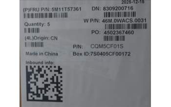 Lenovo 5M11T57361 MECH_ASM NoNFC CCvr+DEN KB ASM,LTN