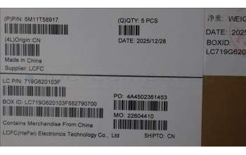 Lenovo 5M11T58917 MECH_ASM FRU ASM FRA CVR FP DFN WH