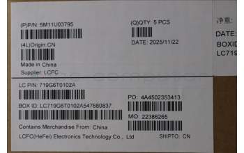 Lenovo 5M11U03795 MECH_ASM GRP_KBD_BZL_BUL_WL_BKWH_DFN