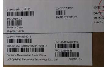 Lenovo 5M11U12123 MECH_ASM BL KB BK MG NFC EST LTN