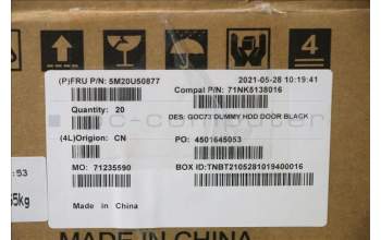 Lenovo 5M20U50877 Cover Non EOU,Dummy HDD,BLK