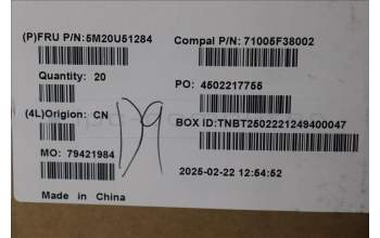 Lenovo 5M20U51284 MECHANICAL SYS_COVER_BACK_KL_Luna65