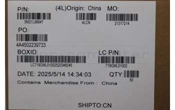 Lenovo 5M21L98647 MECHANICAL FRU Mech SHUTTER_ASSY