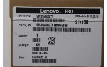 Lenovo 5M31M78274 MEMORY SODIMM,12GB,DDR5,4800,Ramaxel