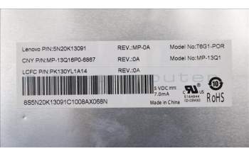 Lenovo 5N20K13091 NB_KYB POR-T6G1-CCY-LightSilverF-KB