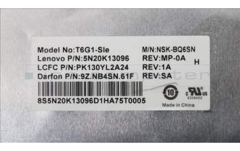 Lenovo 5N20K13096 NB_KYB Sle-T6G1-DF-LightSilverF-KB