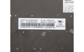 Lenovo 5N20V43483 NB_KYB CMSK-CS20,SV-BL,CHY,GER
