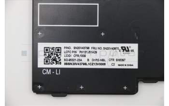 Lenovo NB_KYB CMFL-CS20,BK-NBL,LTN,058 FRA para Lenovo ThinkPad P14s Gen 1 (20S4/20S5)
