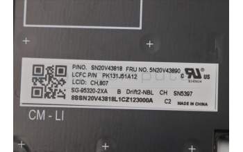 Lenovo 5N20V43890 NB_KYB CMFL-CS20,BK-NBL,LTN,SWS