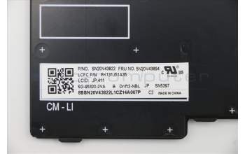 Lenovo 5N20V43894 NB_KYB CMFL-CS20,BK-NBL,LTN,JPN