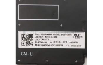 Lenovo NB_KYB CMFL-CS20,BK-BL,LTN,058 FRA para Lenovo ThinkPad T14 Gen 1 (20UD/20UE)