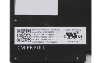 Lenovo NB_KYB CMFL-CS20,BK-BL,PMX,SPA para Lenovo ThinkPad T14 Gen 1 (20S0/20S1)