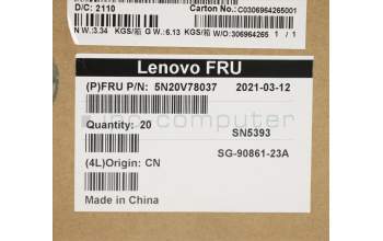 Lenovo NB_KYB CMNM-CS20,BK-NBL,LTN,058 FRA para Lenovo ThinkPad P15s (20T4/20T5)
