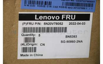 Lenovo 5N20V78052 NB_KYB CMNM-CS20,BK-NBL,LTN,NOR