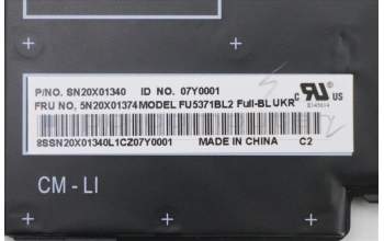 Lenovo 5N20X01374 NB_KYB CM FL ASM LTN,BL,BK,UKR
