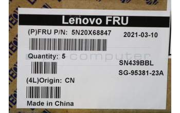 Lenovo NB_KYB CS20 FL-HC KBD LTN,BL,BK,058 FRA para Lenovo ThinkPad T14 Gen 1 (20S0/20S1)
