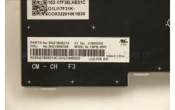 Lenovo 5N21B08358 Interne Tastatur, Portugiesisch, grau, Hintergrundbeleuchtung