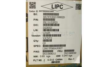 Lenovo 5N21B08360 NB_KYB CM KBD FL-CS20 CHY,BL,GR,SLV