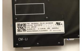Lenovo 5N21B08389 NB_KYB CM KBD FL-CS20 LTN,BL,GR,GRE