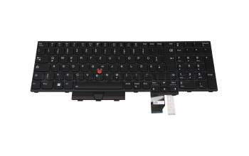 5N21B44339 teclado original Lenovo DE (alemán) negro/negro/mate con retroiluminacion y mouse-stick