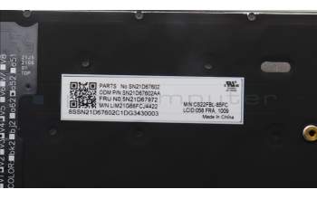 Lenovo 5N21D67972 NB_KYB CS22 FL TOP,BK-BL,CHY,058 FRA