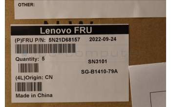 Lenovo 5N21D68157 NB_KYB CS22 FL TOP,BK-NBL,LTN,NORDIC