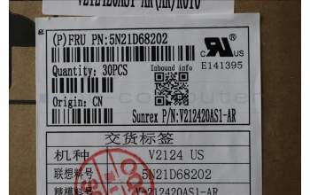 Lenovo 5N21D68202 NB_KYB CS22 FL TOP,BK-NBL,SRX,ARA