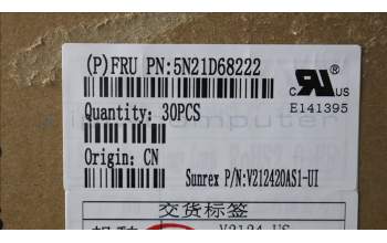 Lenovo 5N21D68222 NB_KYB CS22 FL TOP,BK-NBL,SRX,EURO ENG