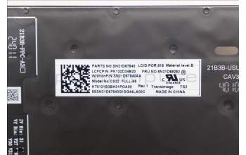 Lenovo 5N21D68252 NB_KYB CS22 FL TOP,BK-BL,TRI,POR