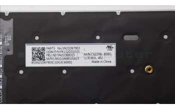 Lenovo 5N21D68315 NB_KYB CS22 FL TOP,GR-BL,CHY,BUL