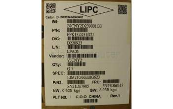 Lenovo 5N21D68317 NB_KYB CS22 FL TOP,GR-BL,CHY,SPA