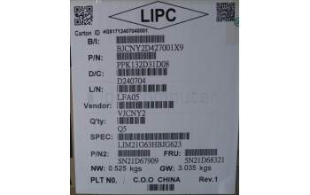 Lenovo 5N21D68321 Keyboard Internal, Hebrew, BackLight, Grey, US