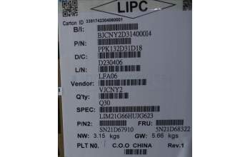 Lenovo 5N21D68322 NB_KYB CS22 FL TOP,GR-BL,CHY,HUN