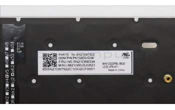 Lenovo 5N21D68334 NB_KYB CS22 FL TOP,GR-BL,CHY,JPN