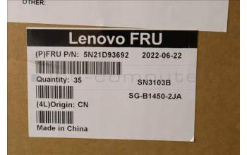 Lenovo 5N21D93692 NB_KYB CS22 NM TOP,BK-BL,LTN,BEL