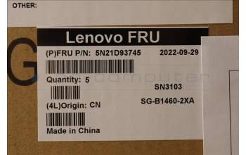 Lenovo 5N21D93745 Keyboard Internal, Swiss, Black, Non-Backlight, w/Number, UK