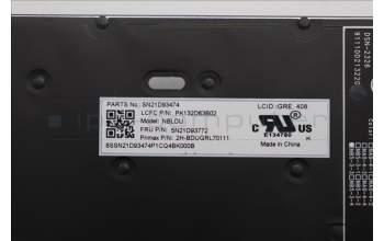 Lenovo 5N21D93772 NB_KYB CS22 NM TOP,BK-BL,PMX,GRE