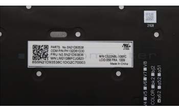 Lenovo 5N21D93836 NB_KYB CS22 NM TOP,GR-BL,CHY,058 FRA